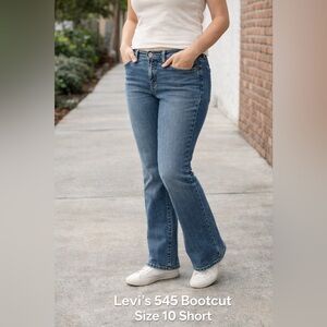 Levi’s 545 Women’s Jeans Size 10 Short Bootcut Medium Wash Denim Classic Fit